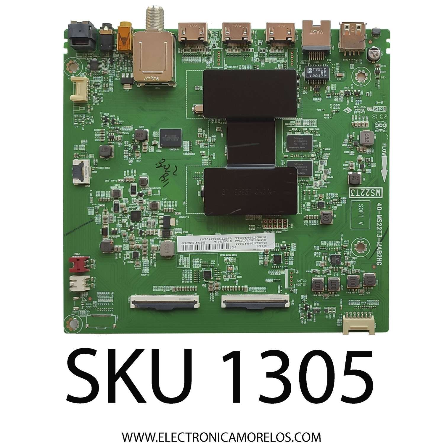 MAIN PARA TV TCL / NUMERO DE PARTE 08-CM43TML-LC203AA / 40-MS22T3-MAB2HG / 08-MS22T06-MA200AA / 08-MS22T06-MA300AA / V8-ST22K01 / PANEL LVU430NDEL MS9W00 / DISPLAY V430DJ1-Q01 REV.C1 / MODELO 43S423 / 43S425	